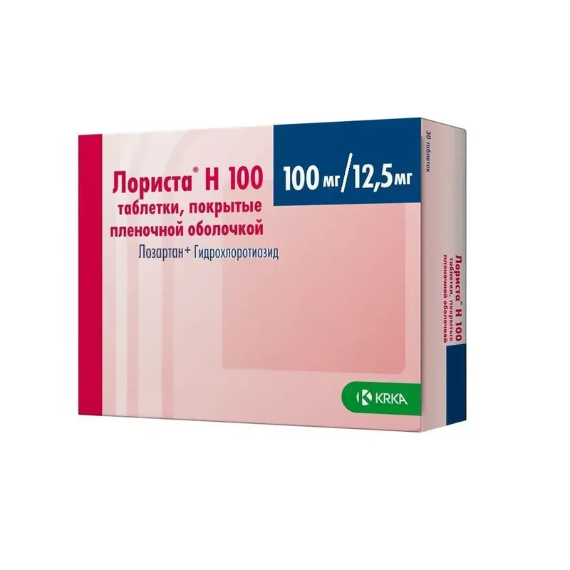 ЛОРИСТА Н ТАБЛ.П/О, 100МГ 12,5МГ, №60