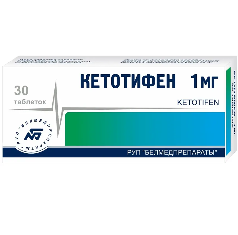 КЕТОТИФЕН ТАБЛ., 1МГ, №30