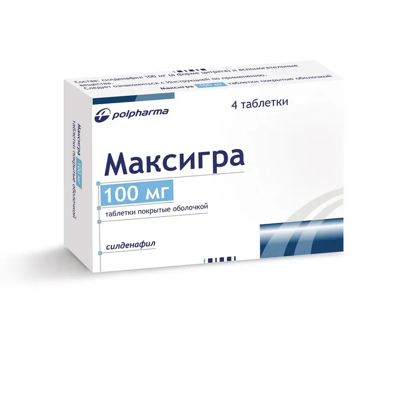 МАКСИГРА ТАБЛ.П/О, 100МГ, №4