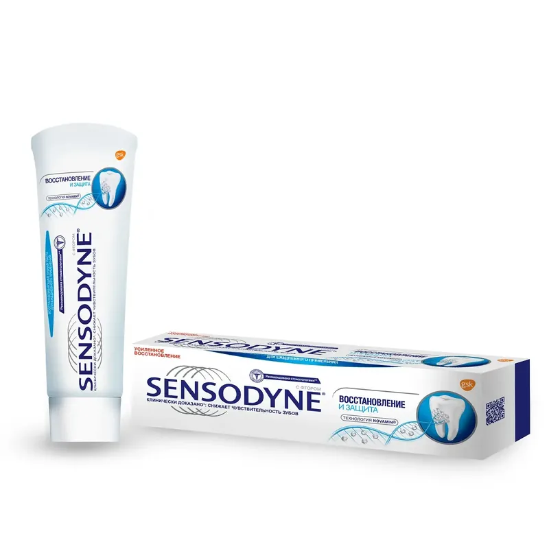 ЗУБНАЯ ПАСТА SENSODYNE ЗАЩ. И ВОССТ. ФТОР УП., 75МЛ