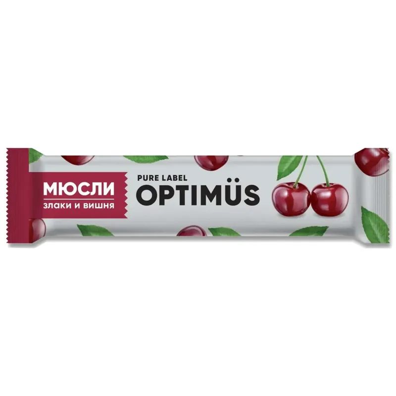 БАТОНЧИК-МЮСЛИ OPTIMUS ЗЛАКИ ЯБЛОКО КОРИЦА БАТОНЧИК, 25Г