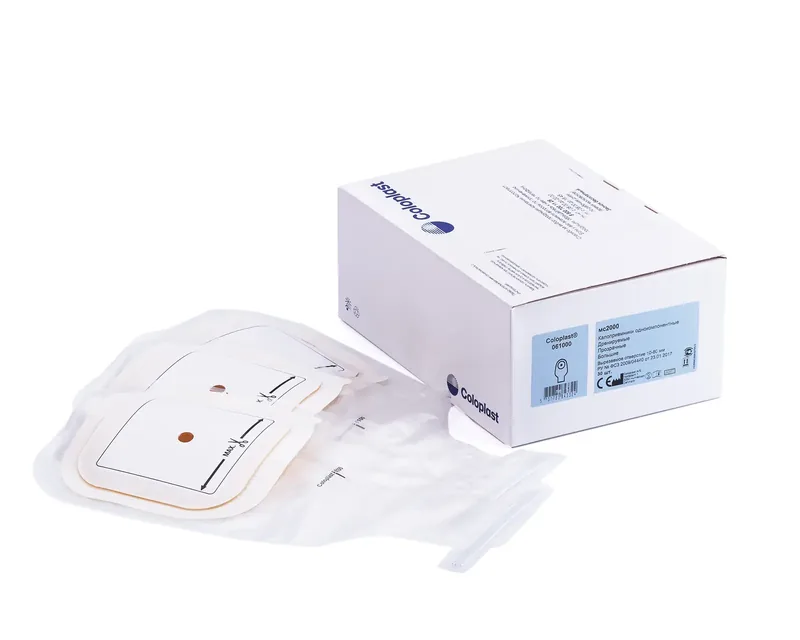 КАЛОПРИЕМНИК ОДНОКОМП. ДРЕНИР. COLOPLAST MC2000 ПРОЗР. Р. MAXI ВЫРЕЗ. ОТВ. 10-80ММ УП.