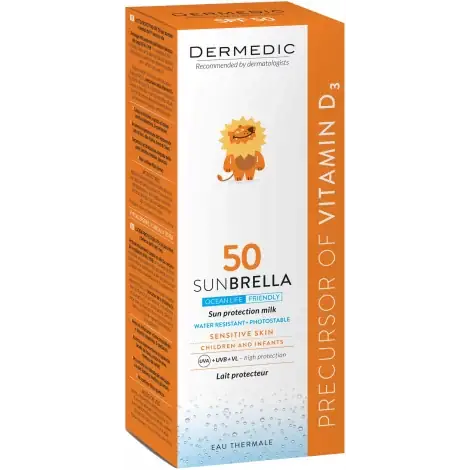 МОЛОЧКО СОЛНЦЕЗАЩ. ДЕТ. DERMEDIC SUNBRELLA BABY SPF-50 УП., 100Г