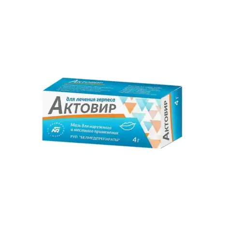АКТОВИР МАЗЬ, ТУБА, 4Г