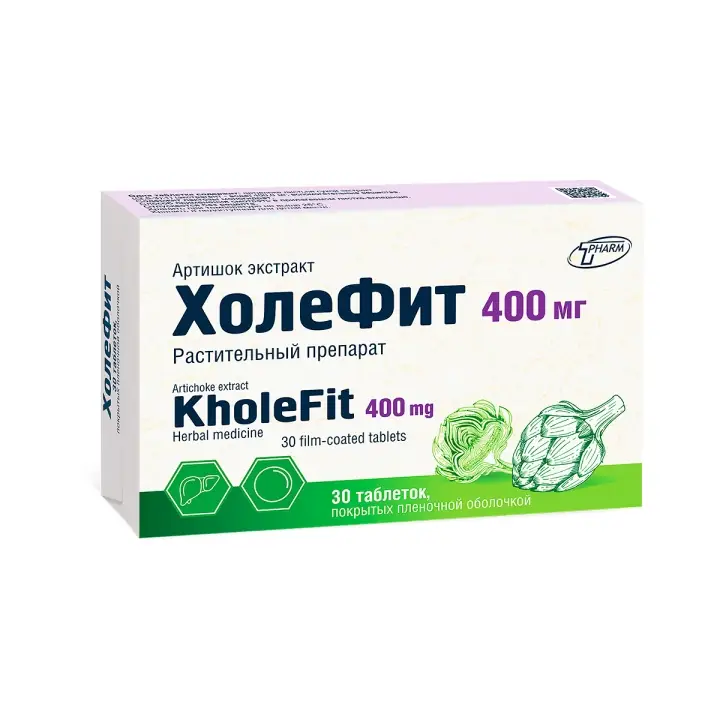 ХОЛЕФИТ ТАБЛ.П/О, 400МГ, №30