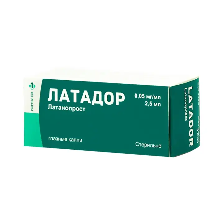 ЛАТАДОР ФЛ., КАПЛИ ГЛ., 0,05МГ/МЛ 2,5МЛ