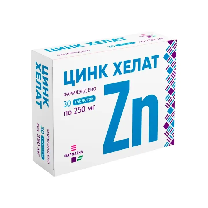 ЦИНК ХЕЛАТ ТАБЛ., 250МГ, №30