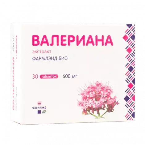 ВАЛЕРИАНА ЭКСТРАКТ ФАРМЛЭНД БИО ТАБ. 600МГ УП.