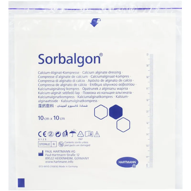 ПОВЯЗКА ТАМПОНИРУЕМАЯ СТЕР. SORBALGON 10Х10СМ