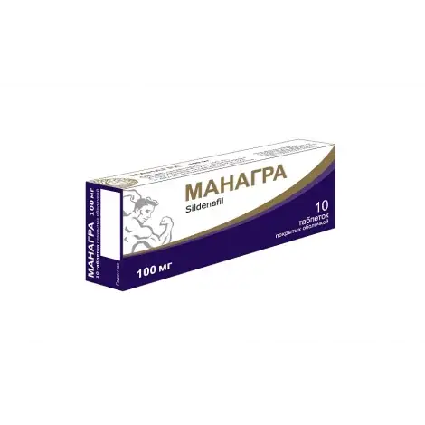 МАНАГРА ТАБЛ.П/О, 100МГ, №10