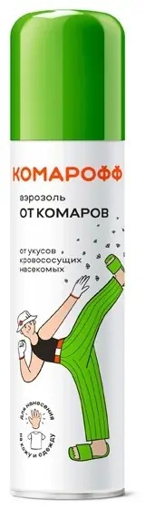 АЭРОЗОЛЬ ОТ НАСЕКОМЫХ КОМАРОФФ УП., 150МЛ