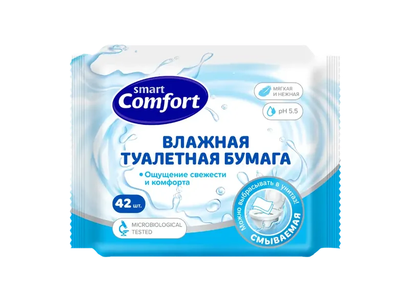 ВЛАЖНАЯ ТУАЛЕТНАЯ БУМАГА COMFORT SMART №42