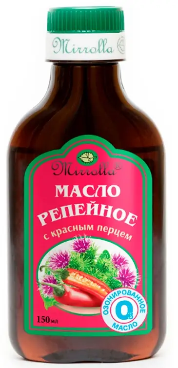 РЕПЕЙНОЕ МАСЛО С КРАСНЫМ ПЕРЦЕМ MIRROLLA, 100МЛ