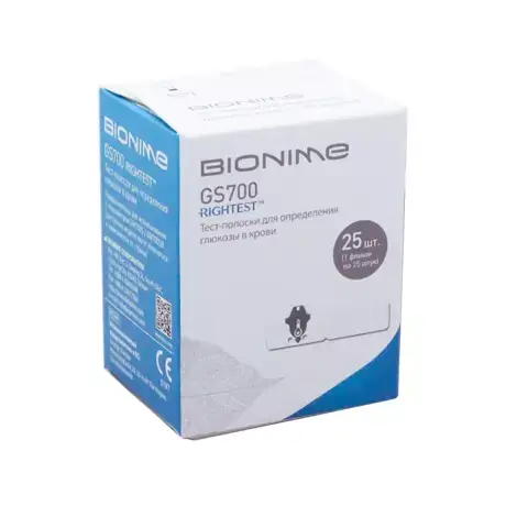 ТЕСТ-ПОЛОСКИ BIONIME RIGHTEST GS 700 (25ШТ.)