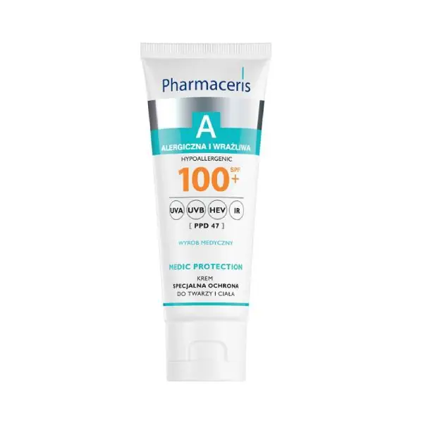 КРЕМ ЗАЩИТНЫЙ Д/ЛИЦА И ТЕЛА ДЛЯ ВЗРОСЛЫХ И ДЕТЕЙ PHARMACERIS A MEDIC PROTECTION SPF100+ УП., 75МЛ