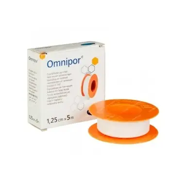 ПЛАСТЫРЬ ИЗ НЕТКАНОГО МАТЕРИАЛА OMNIPOR 1,25СМХ5М