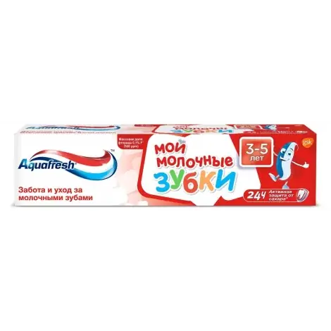 ЗУБНАЯ ПАСТА ДЕТ. AQUAFRESH МОЙ МОЛОЧНЫЕ ЗУБКИ 3-5 ЛЕТ УП., 50МЛ