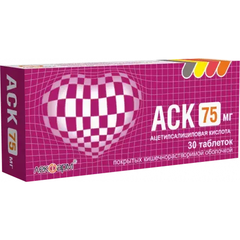 АСК ТАБЛ.П/О, 75МГ, №30