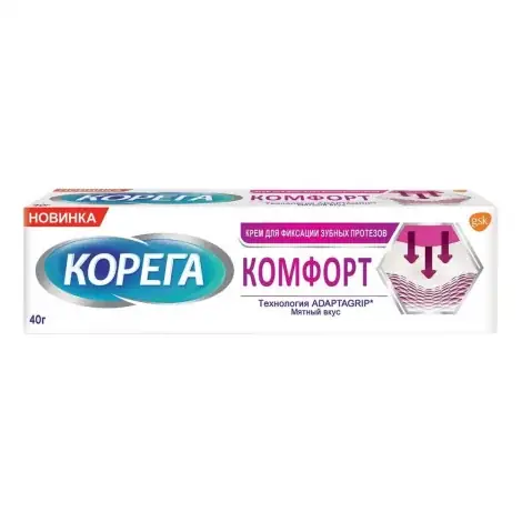 КРЕМ Д/ФИКС. ЗУБНЫХ ПРОТЕЗОВ COREGA КОМФОРТ УП., 40Г