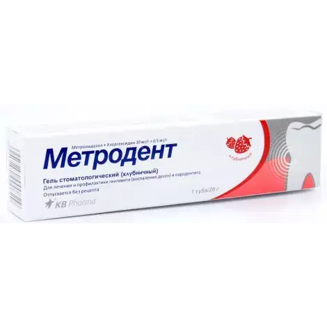 МЕТРОДЕНТ КЛУБНИКА ГЕЛЬ СТОМ., ТУБА, 20Г
