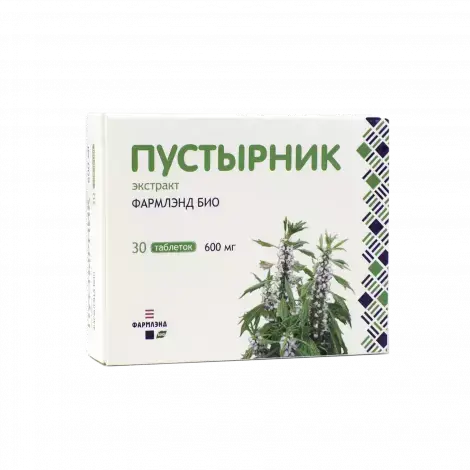 ПУСТЫРНИК ЭКСТРАКТ ФАРМЛЭНД БИО 600МГ УП., №30