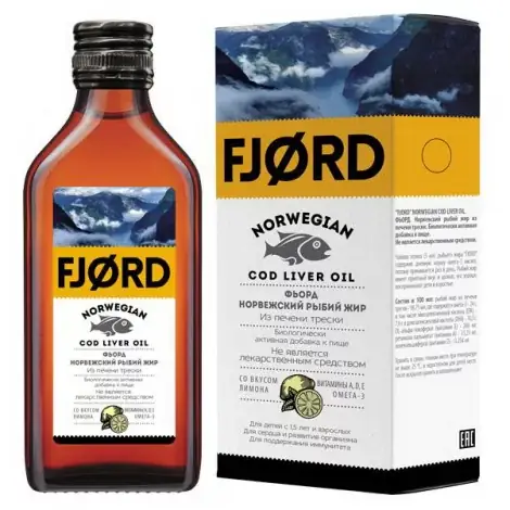 РЫБИЙ ЖИР FJORD НОРВЕЖСКИЙ ЛИМОН УП., 200МЛ