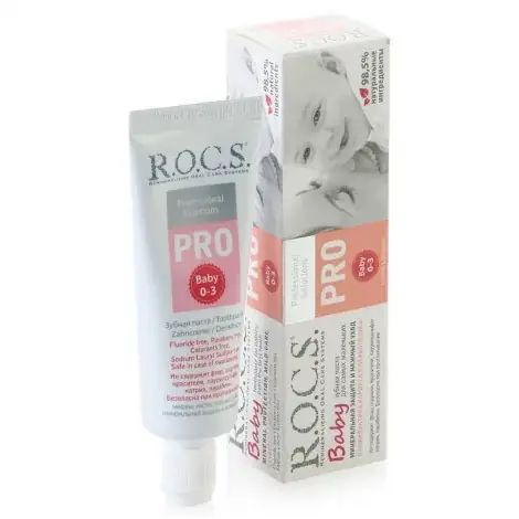 ЗУБНАЯ ПАСТА ДЕТ. ROCS PRO BABY МИНЕР. ЗАЩ. НЕЖН. УХОД УП., 45Г