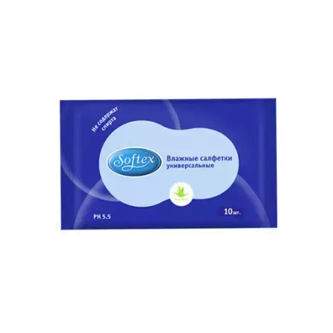 САЛФЕТКИ ВЛАЖНЫЕ SOFTEX УНИВЕРС. УП., №10