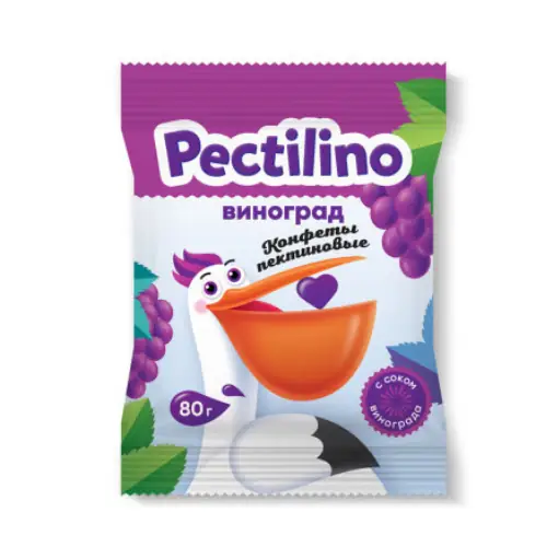КОНФЕТЫ ПЕКТИНОВЫЕ PECTILINO (ПЕКТИЛИНО) С СОКОМ ВИНОГРАДА УП., 80Г