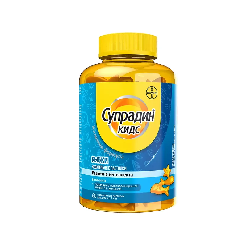 СУПРАДИН КИДС РЫБКИ ПАСТИЛКИ, 4Г, №60