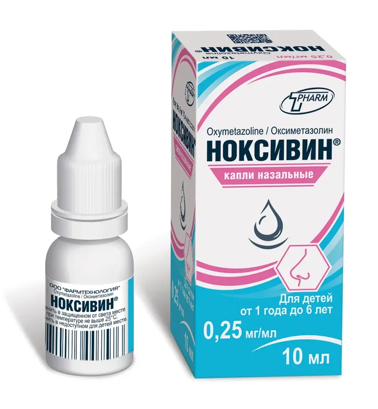 НОКСИВИН ФЛ., КАПЛИ НАЗ., 0,025% 10МЛ