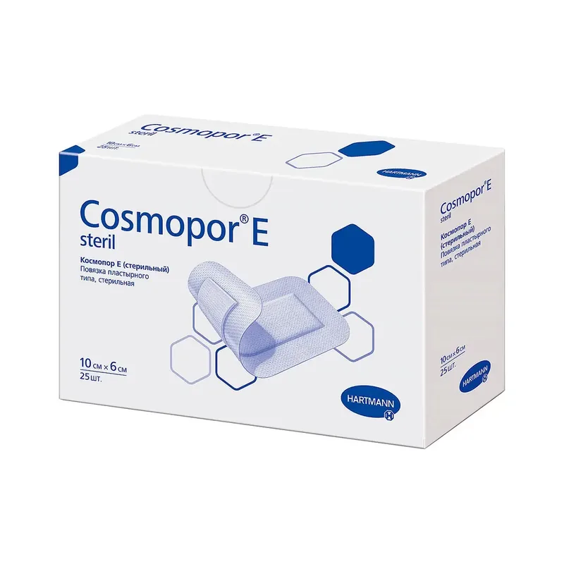ПОВЯЗКА ВПИТ. ПЛАСТЫРНОГО ТИПА COSMOPOR E STERIL 10Х6СМ