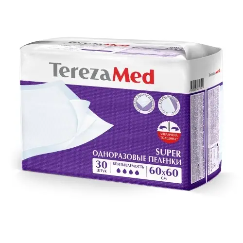 ПЕЛЕНКИ ВПИТ. ОДНОРАЗ. TEREZAMED SUPER 60Х60, №30